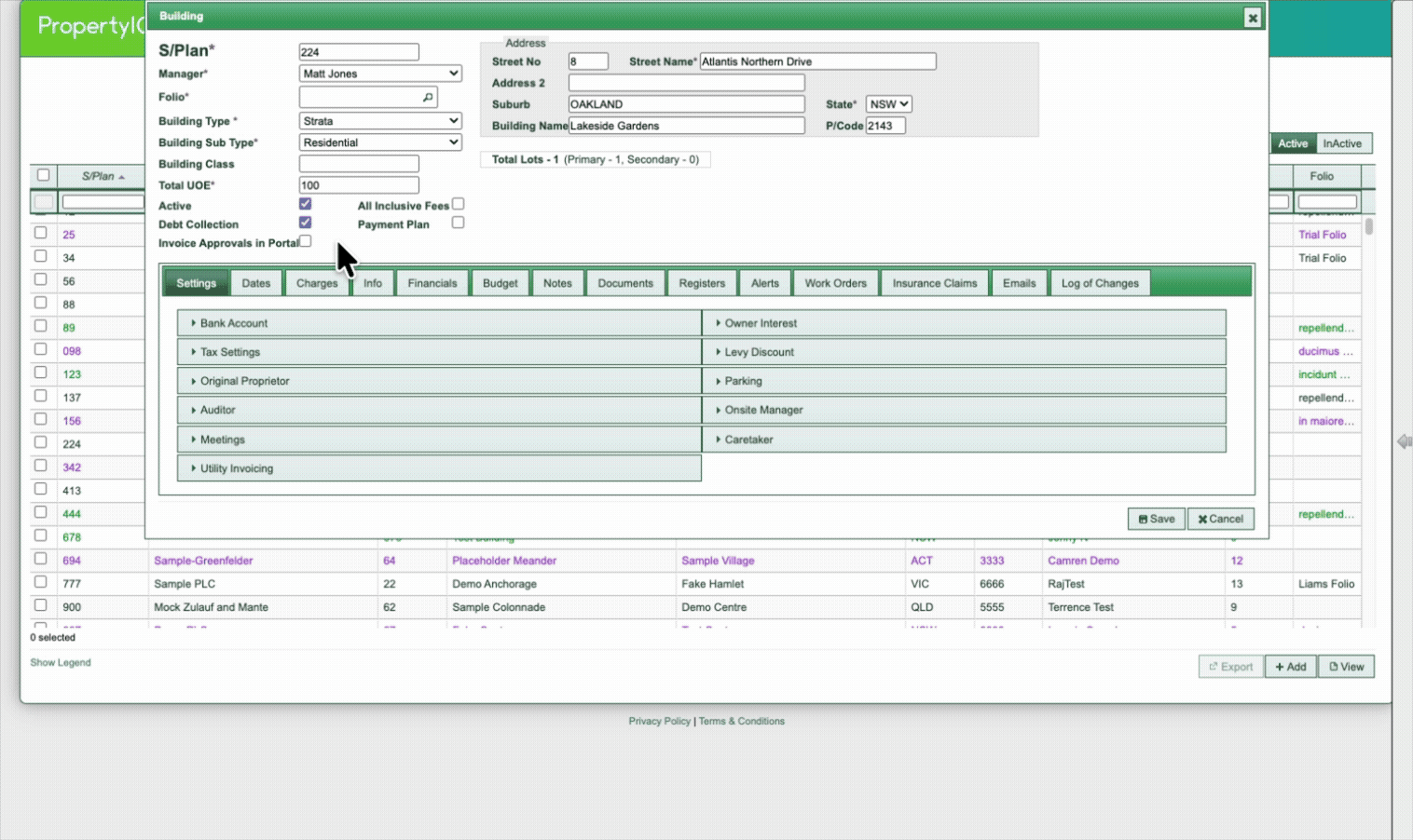 An animation highlighting how to enable editing of delivery preferences from the Configuration page of PropertyIQ Portal strata manager login.